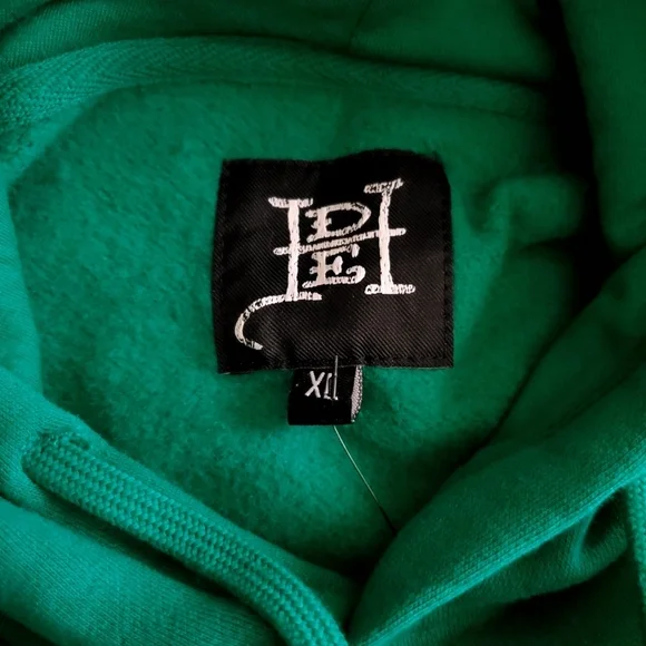 Ed Hardy Green New York City Snake Poker Graphic Hoodie Size XL NWT - Picture 6 of 9